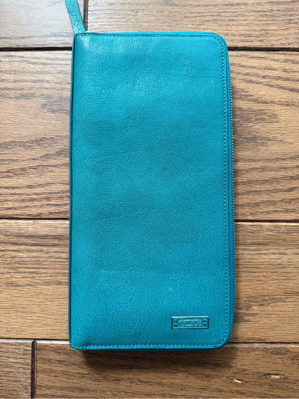 Tumi Leather Zip Around Passport Travel Wallet